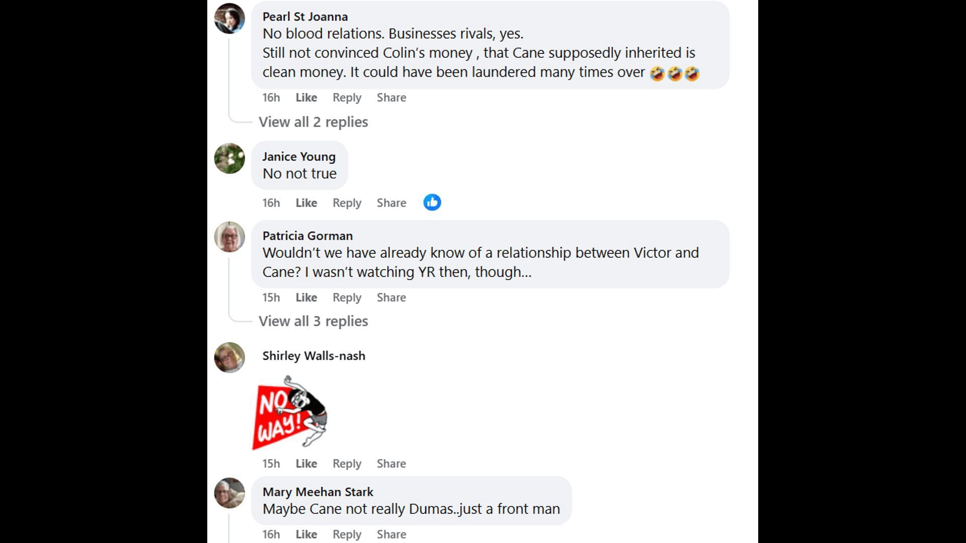 Fans voice their opinions about Dumas and Victor (Image via Facebook/The Young and the Restless)